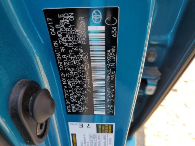 2017 TOYOTA PRIUS PRIM JTDKARFP5H3022553