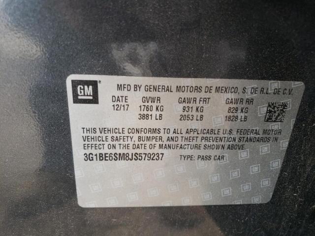 2018 CHEVROLET CRUZE LT - 3G1BE6SM8JS579237