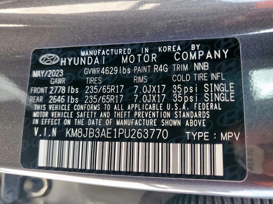 2023 HYUNDAI TUCSON SEL - KM8JB3AE1PU263770