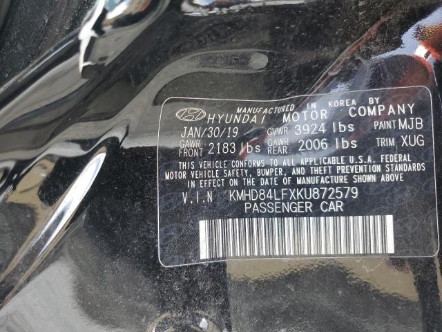2019 HYUNDAI ELANTRA SE KMHD84LFXKU872579