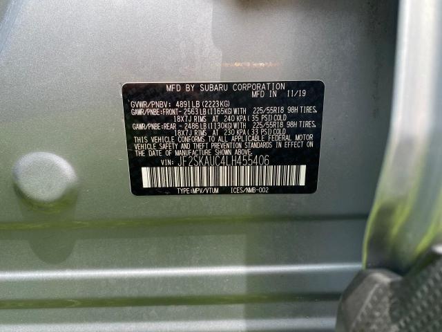 2020 SUBARU FORESTER L JF2SKAUC4LH455406