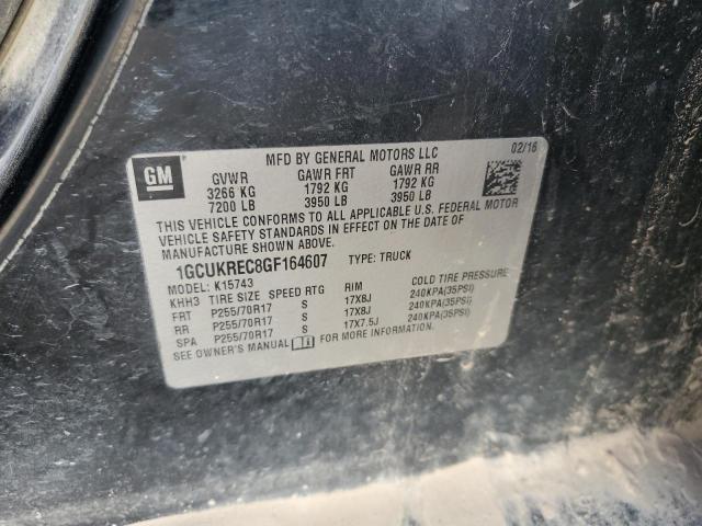 2016 CHEVROLET SILVERADO 1GCUKREC8GF164607