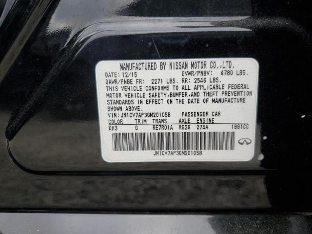 2016 INFINITI Q50 BASE JN1CV7AP3GM201058