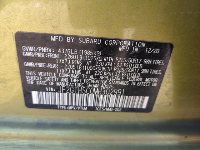 2021 SUBARU CROSSTREK JF2GTHSC0MH302991