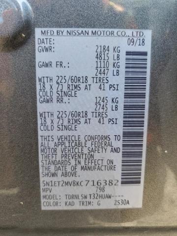 2019 NISSAN ROGUE SV H - 5N1ET2MV8KC716382