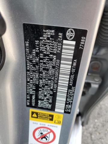 2016 TOYOTA CAMRY LE 4T4BF1FK2GR577350
