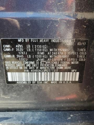 2017 SUBARU OUTBACK 2. 4S4BSACC9H3377317