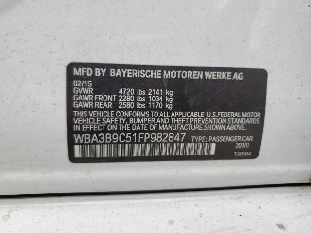 2015 BMW 335 XI WBA3B9C51FP982847