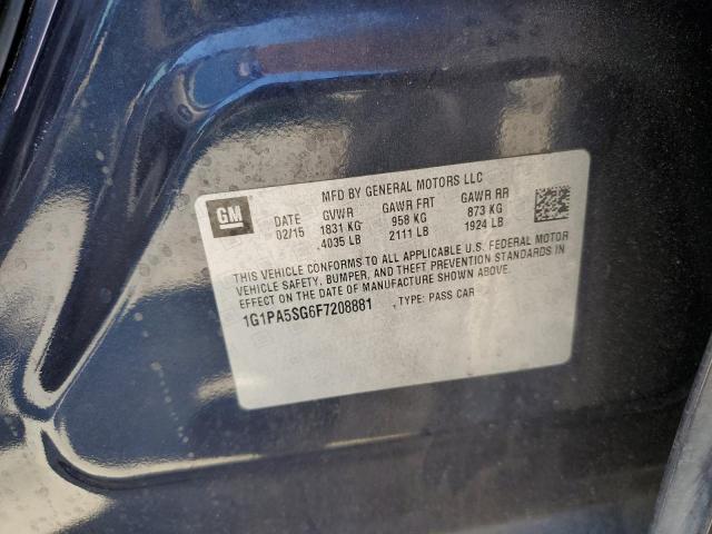 2015 CHEVROLET CRUZE LS 1G1PA5SG6F7208881
