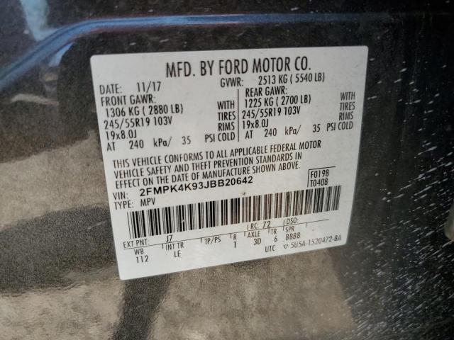 2018 FORD EDGE TITAN - 2FMPK4K93JBB20642