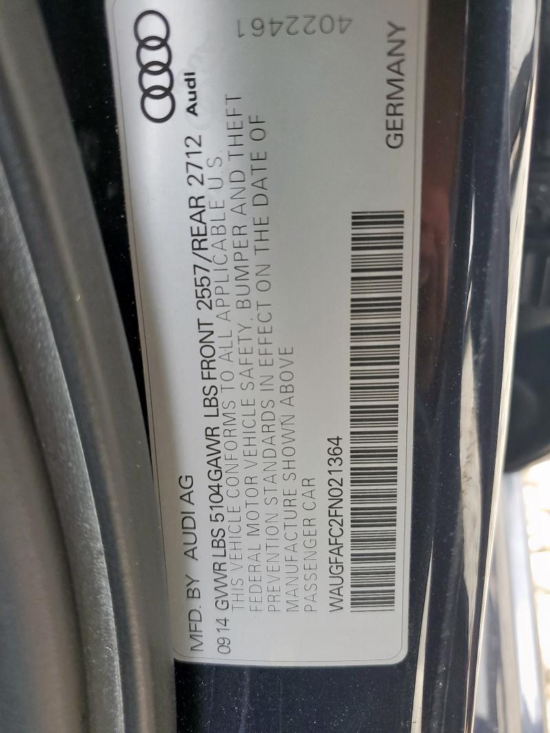 2015 AUDI A6 PREMIUM - WAUGFAFC2FN021364