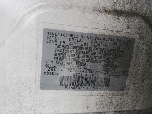 2018 NISSAN SENTRA S - 3N1AB7APXJL636080