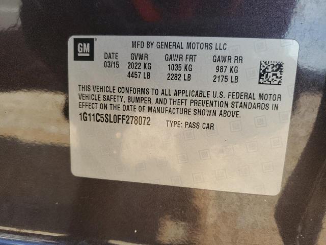 2015 CHEVROLET MALIBU 1LT 1G11C5SL0FF278072