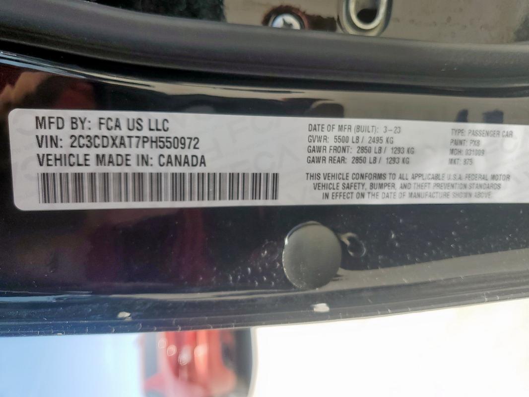 2023 DODGE CHARGER PO 2C3CDXAT7PH550972
