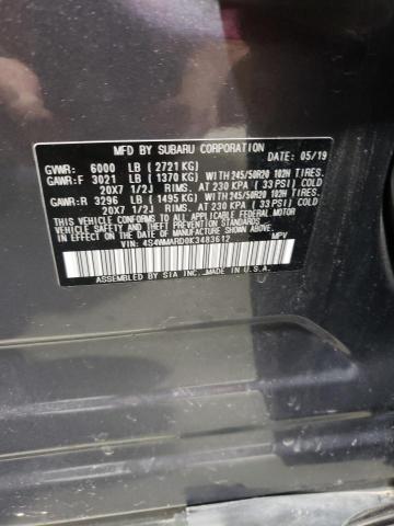 2019 SUBARU ASCENT TOU 4S4WMARD0K3483612
