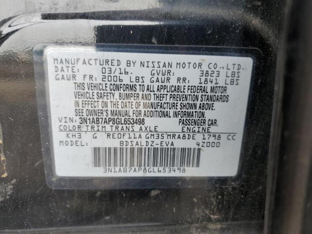 2016 NISSAN SENTRA S - 3N1AB7AP8GL653498