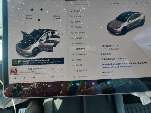 2021 TESLA MODEL Y 5YJYGDEF5MF270416