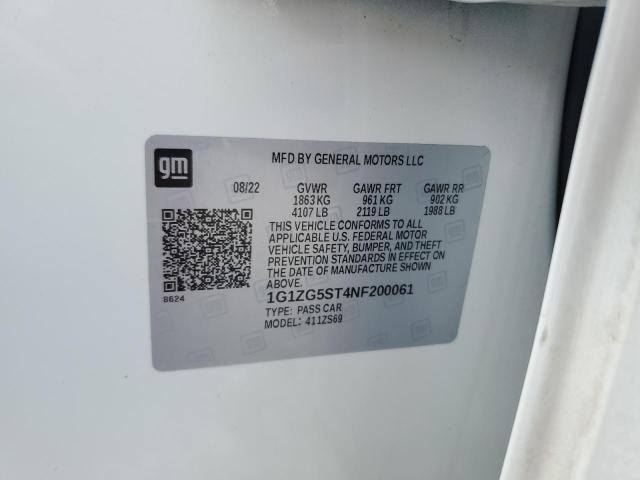 2022 CHEVROLET MALIBU RS 1G1ZG5ST4NF200061