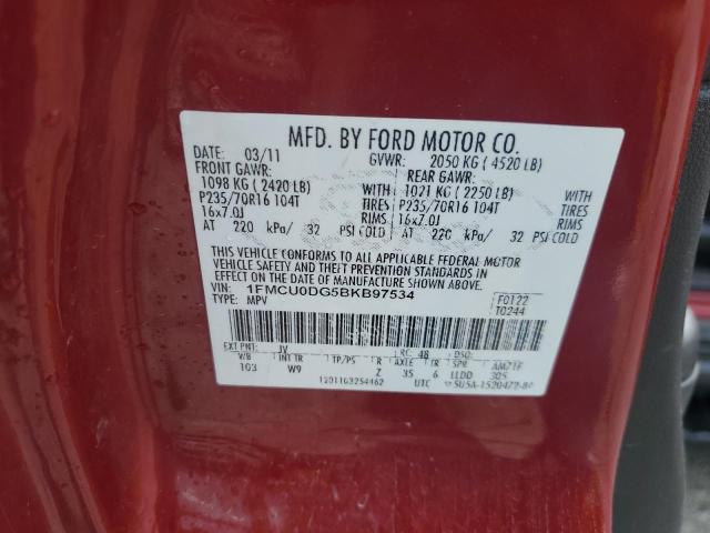 2011 FORD ESCAPE XLT - 1FMCU0DG5BKB97534