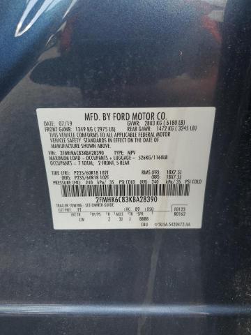 2019 FORD FLEX SEL 2FMHK6C83KBA28390