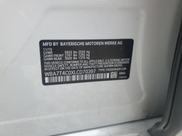 2020 BMW 740 XI WBA7T4C0XLCD70397