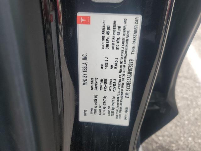 2018 TESLA MODEL 3 5YJ3E1EA5JF078279