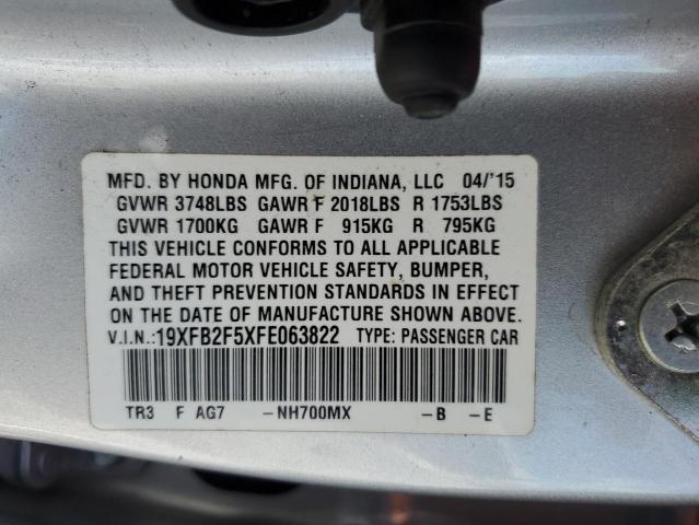 2015 HONDA CIVIC LX 19XFB2F5XFE063822