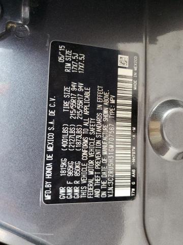 2016 HONDA HR-V LX 3CZRU5H31GM707567