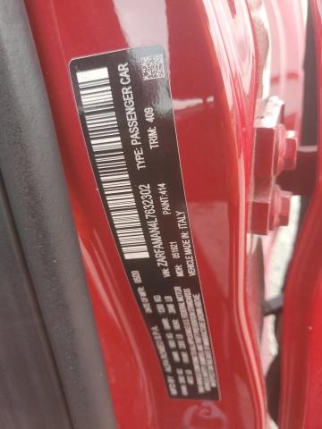 2020 ALFA ROMEO GIULIA ZARFAMAN4L7632302