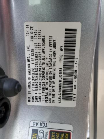 2015 HONDA CR-V EXL - 5J6RM4H79FL004988