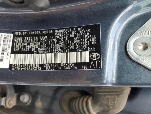 2016 TOYOTA COROLLA EC 2T1BPRHE1GC528347