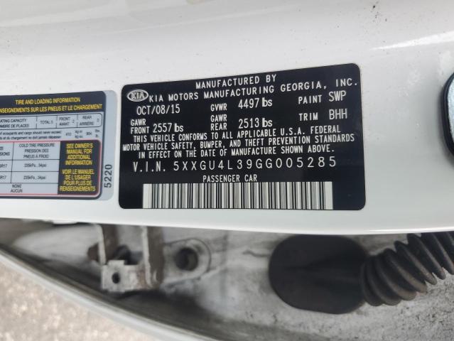 2016 KIA OPTIMA EX 5XXGU4L39GG005285