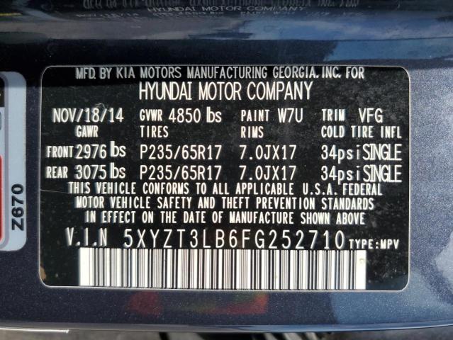 2015 HYUNDAI SANTA FE S 5XYZT3LB6FG252710