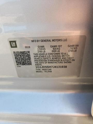 2018 CHEVROLET SONIC LT 1G1JD5SH7J4131938