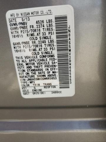 2013 NISSAN ROGUE S - JN8AS5MV2DW665653