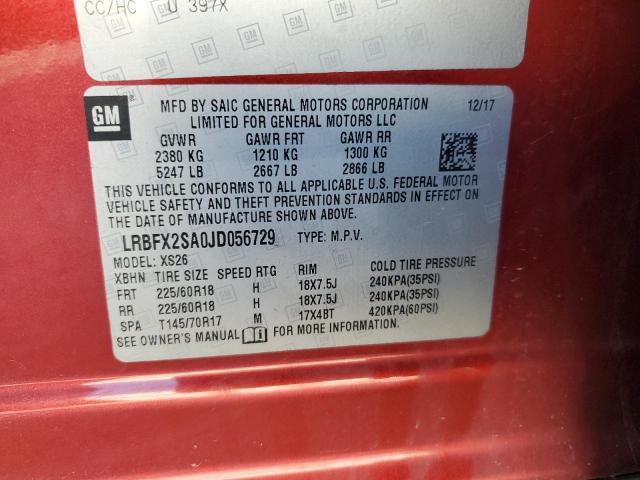 2018 BUICK ENVISION E LRBFX2SA0JD056729