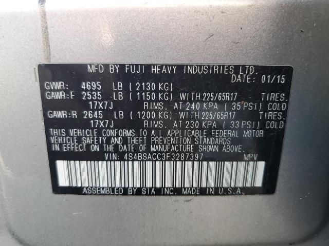 2015 SUBARU OUTBACK 2. 4S4BSACC3F3287397