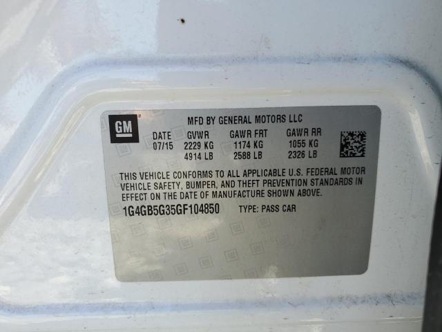 2016 BUICK LACROSSE 1G4GB5G35GF104850