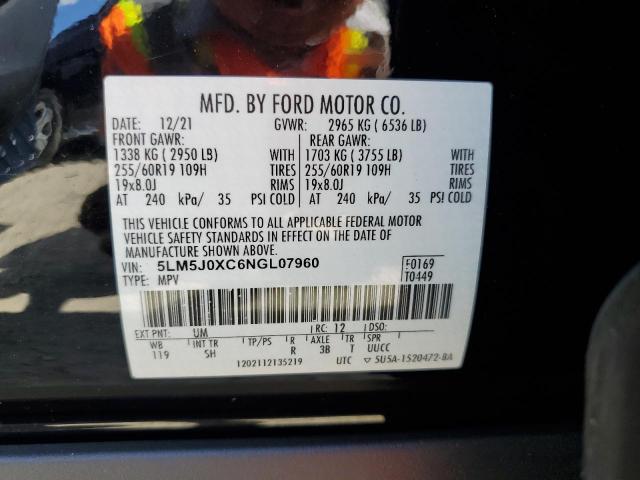2022 LINCOLN AVIATOR 5LM5J0XC6NGL07960