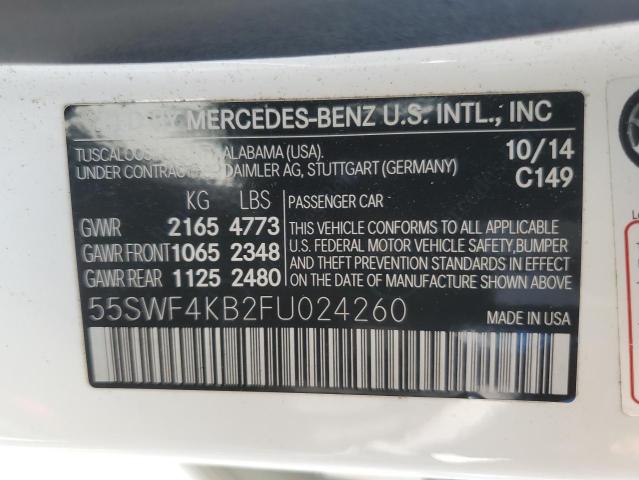 2015 MERCEDES-BENZ C 300 4MAT 55SWF4KB2FU024260