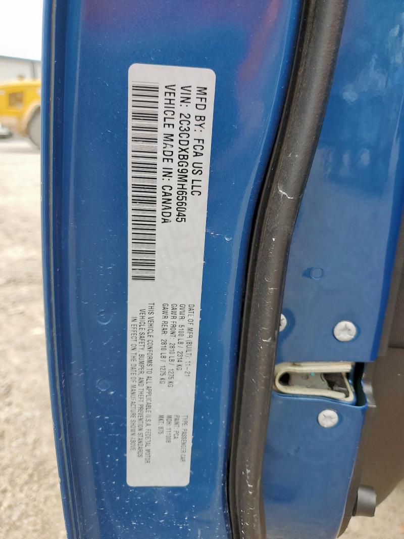 2021 DODGE CHARGER SXT 2C3CDXBG9MH656045