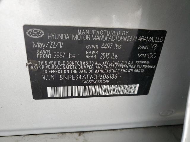 2018 HYUNDAI SONATA SPO 5NPE34AF6JH606186