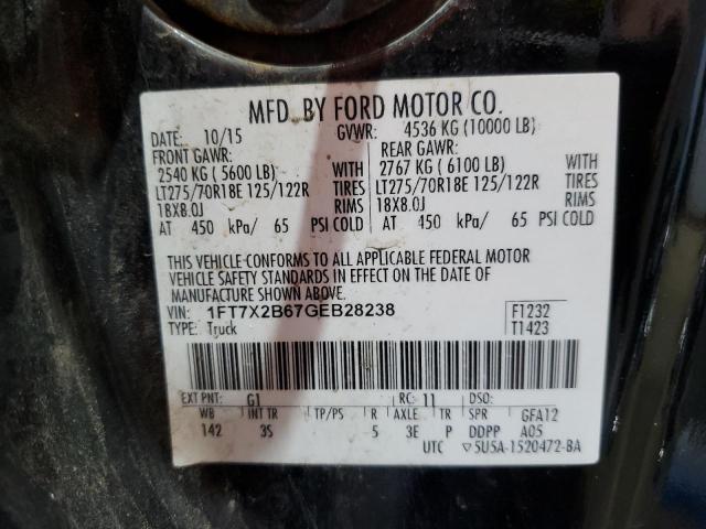 2016 FORD F250 SUPER DUTY 1FT7X2B67GEB28238