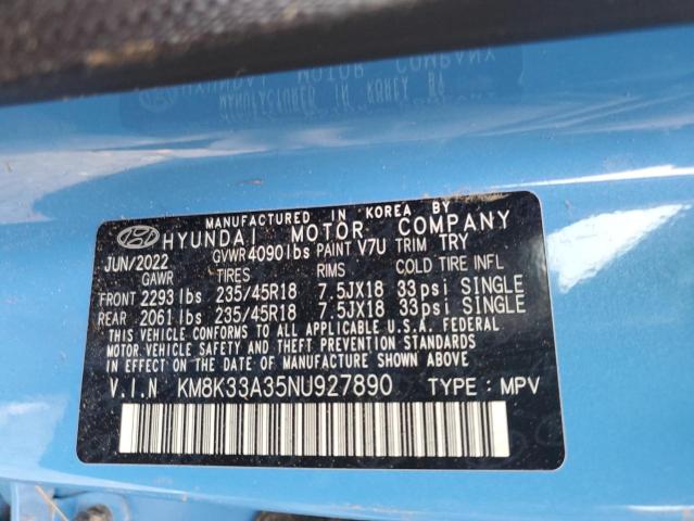 2022 HYUNDAI KONA N LIN KM8K33A35NU927890