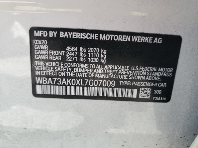 2020 BMW 228XI WBA73AK0XL7G07009