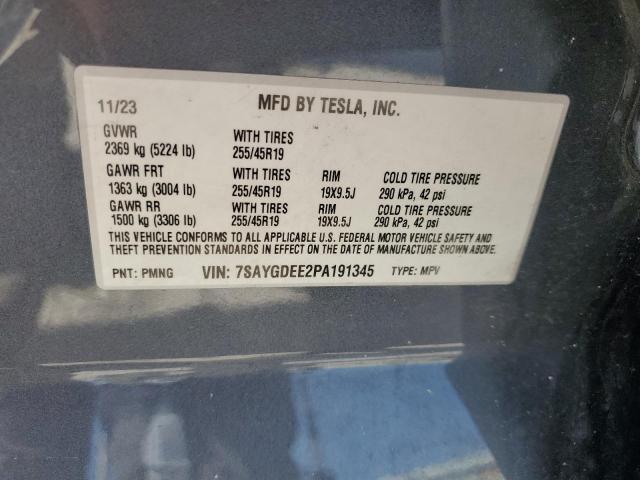 2023 TESLA MODEL Y 7SAYGDEE2PA191345