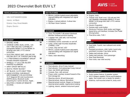 2023 CHEVROLET BOLT EUV L 1G1FY6S09P4145956