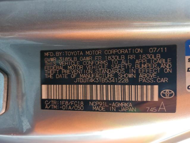 2011 TOYOTA YARIS - JTDJT4K31B5341228
