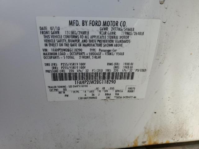 2011 FORD TAURUS LIM - 1FAHP2JW2BG118290