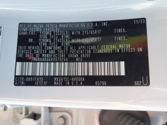 2024 TOYOTA COROLLA CR 7MUBAABG6RV079244